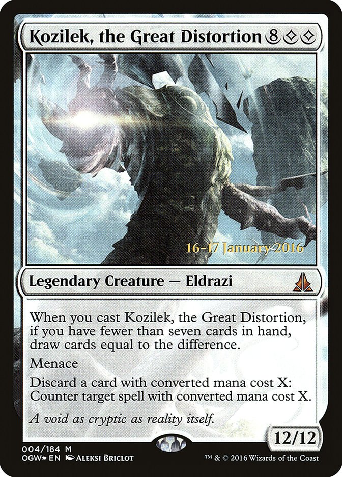Kozilek, the Great Distortion (Prerelease) [Oath of the Gatewatch Prerelease Promos] | Webway Games
