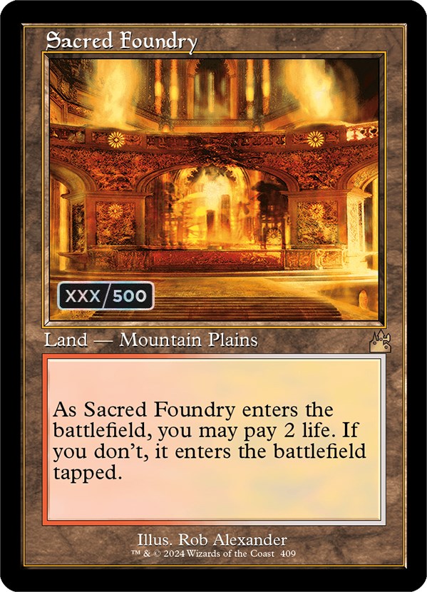 Sacred Foundry (Retro) (Serialized) [Ravnica Remastered] | Webway Games