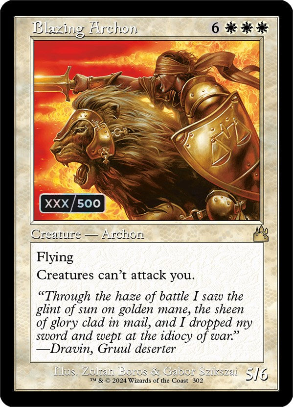 Blazing Archon (Retro) (Serialized) [Ravnica Remastered] | Webway Games