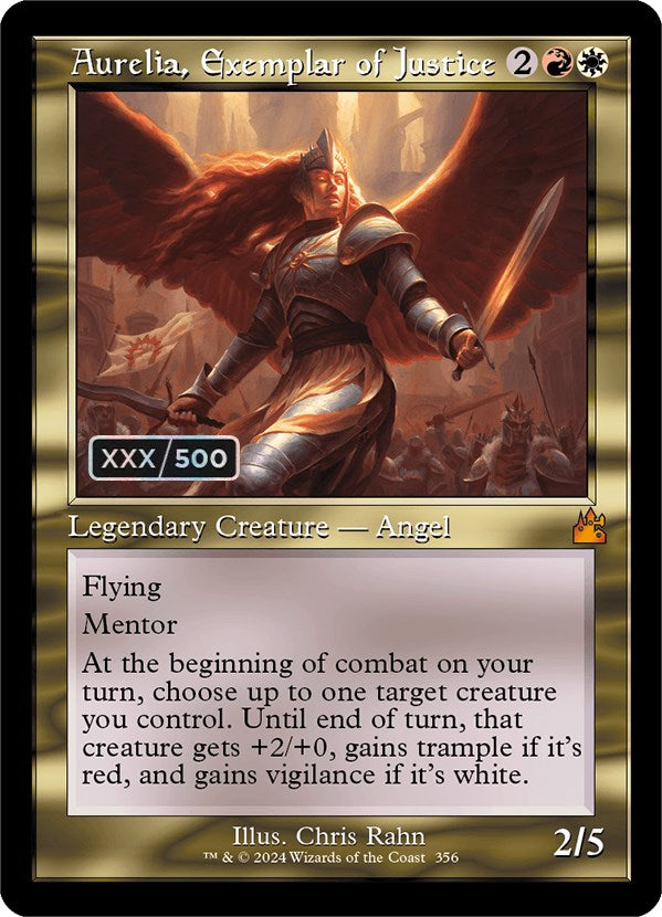 Aurelia, Exemplar of Justice (Retro) (Serialized) [Ravnica Remastered] | Webway Games