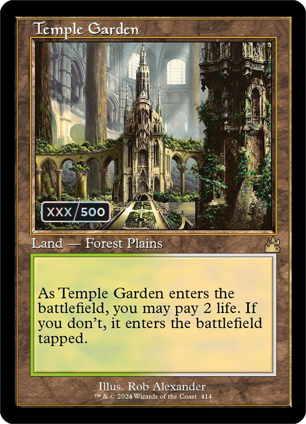 Temple Garden (Retro) (Serialized) [Ravnica Remastered] | Webway Games