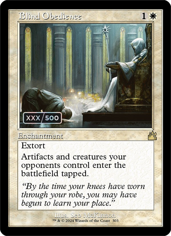 Blind Obedience (Retro) (Serialized) [Ravnica Remastered] | Webway Games