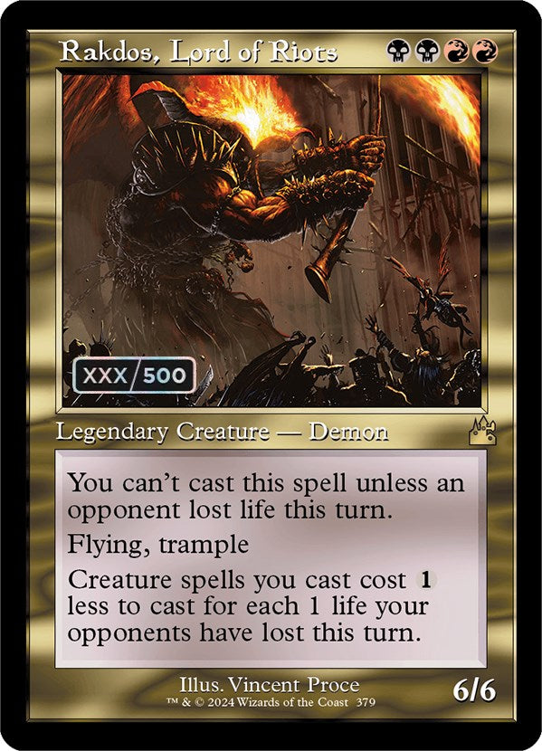 Rakdos, Lord of Riots (Retro) (Serialized) [Ravnica Remastered] | Webway Games