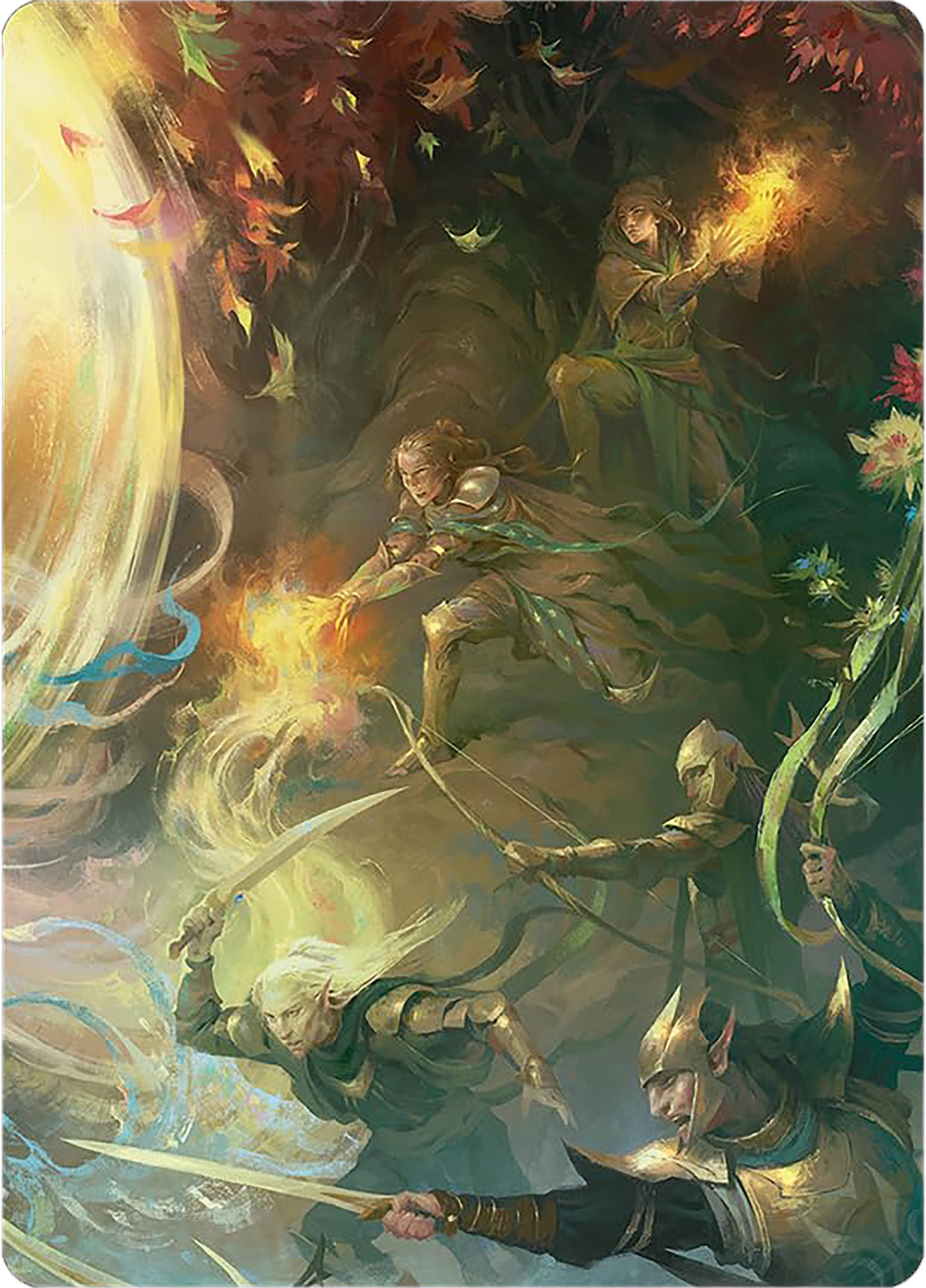 Rally the Galadhrim Art Card [The Lord of the Rings: Tales of Middle-earth Art Series] | Webway Games
