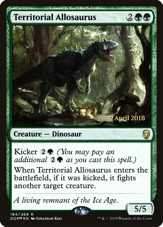 Territorial Allosaurus  (Prerelease) [Dominaria Prerelease Promos] | Webway Games