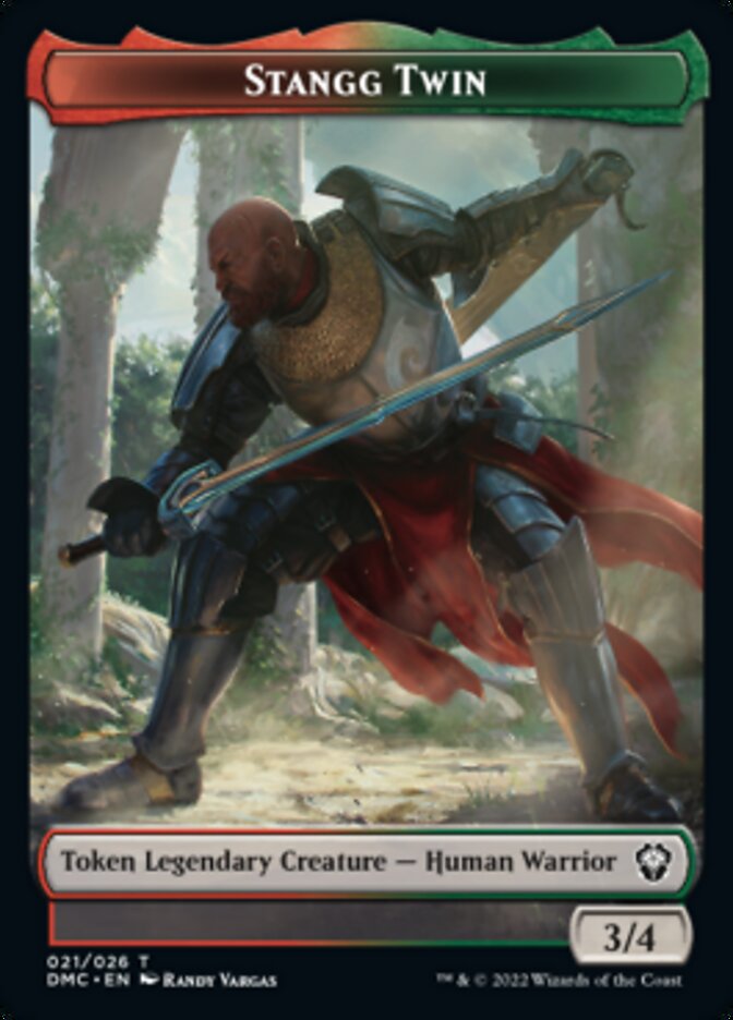 Soldier // Stangg Twin Double-sided Token [Dominaria United Tokens] | Webway Games