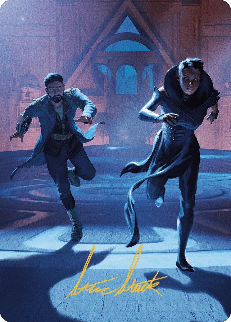 Unauthorized Exit Art Card (Gold-Stamped Signature) [Murders at Karlov Manor Art Series] | Webway Games