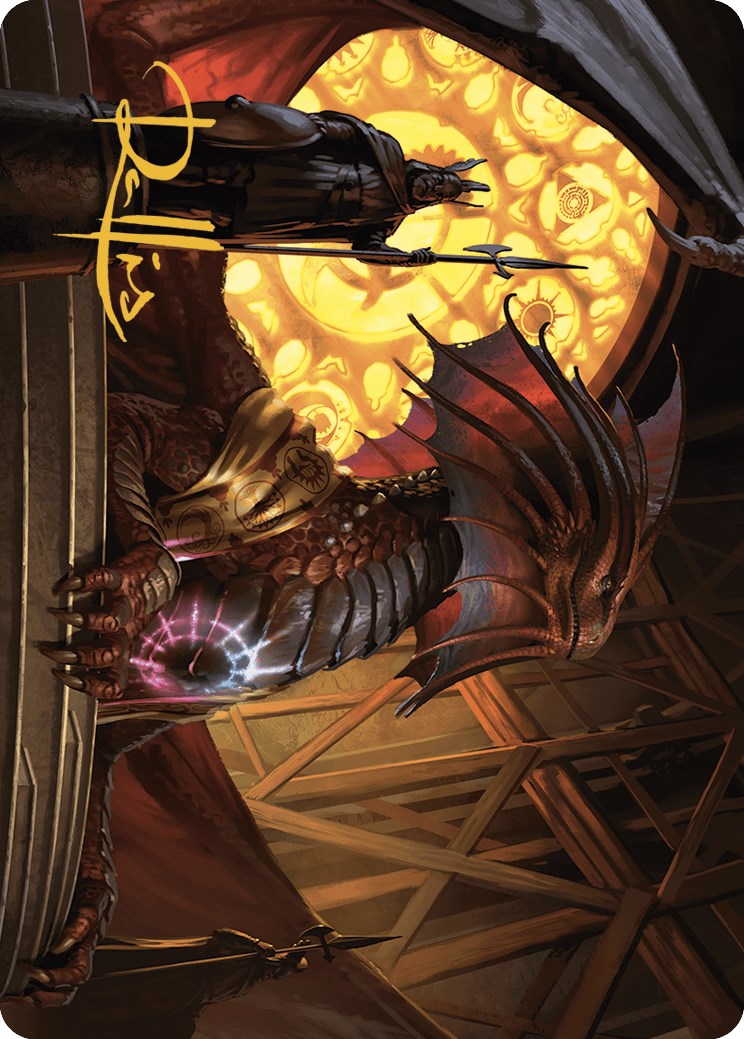 Niv-Mizzet, Guildpact Art Card (21/49) (Gold-Stamped Signature) [Murders at Karlov Manor Art Series] | Webway Games
