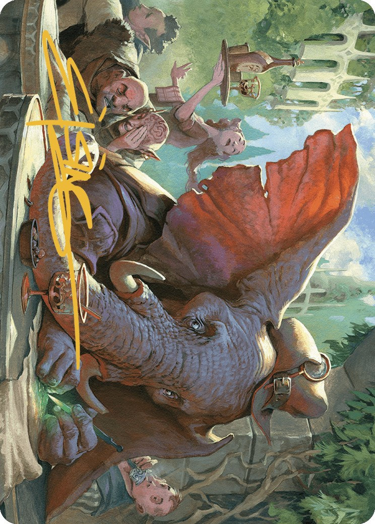Loxodon Eavesdropper Art Card (Gold-Stamped Signature) [Murders at Karlov Manor Art Series] | Webway Games