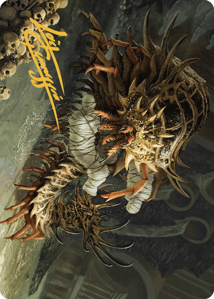 Rot Farm Mortipede Art Card (Gold-Stamped Signature) [Murders at Karlov Manor Art Series] | Webway Games