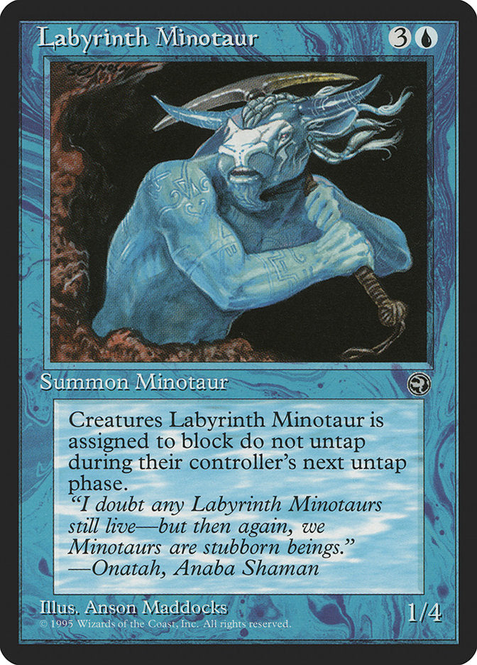 Labyrinth Minotaur (Onatah Flavor Text) [Homelands] | Webway Games