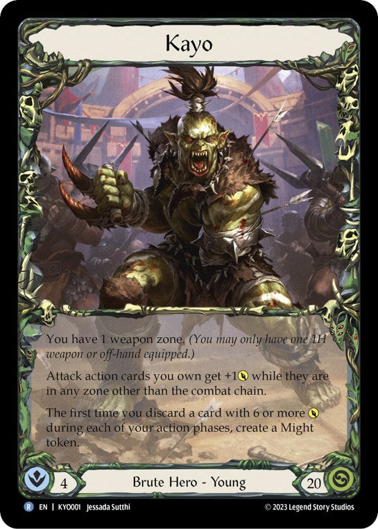 Kayo, Armed and Dangerous [KYO001] (Heavy Hitters Kayo Blitz Deck)  Rainbow Foil | Webway Games