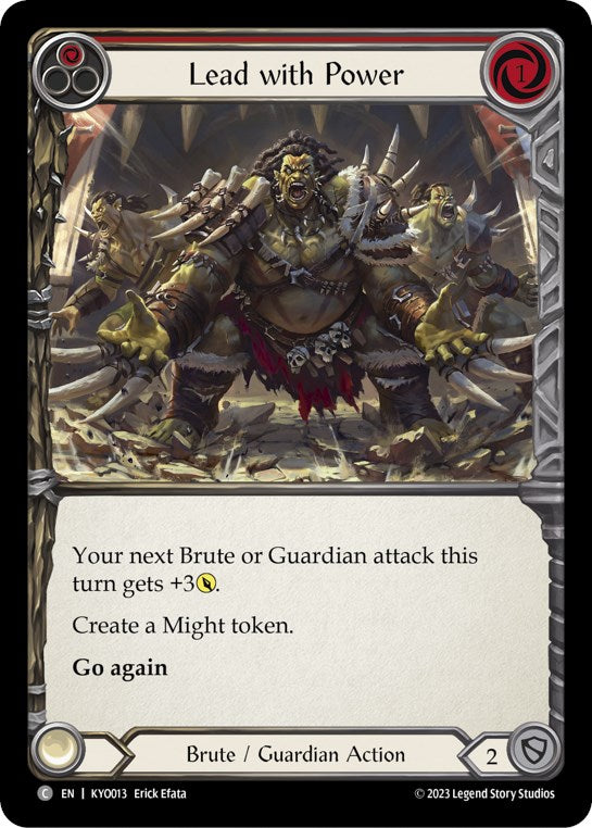 Lead with Power (Red) [KYO013] (Heavy Hitters Kayo Blitz Deck) | Webway Games