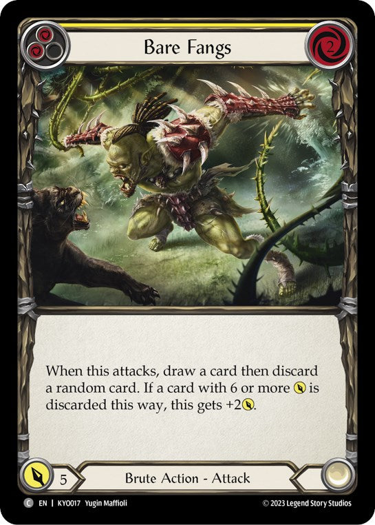 Bare Fangs (Yellow) [KYO017] (Heavy Hitters Kayo Blitz Deck) | Webway Games