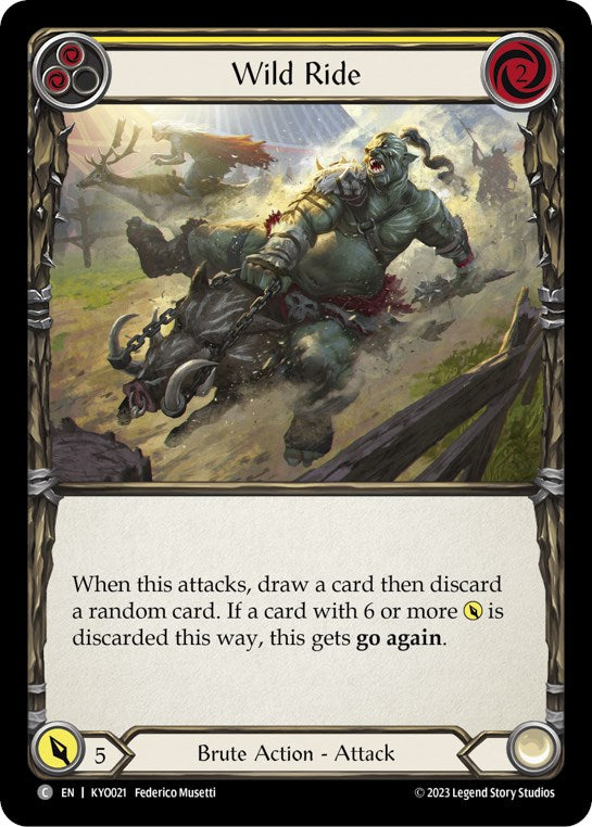 Wild Ride (Yellow) [KYO021] (Heavy Hitters Kayo Blitz Deck) | Webway Games