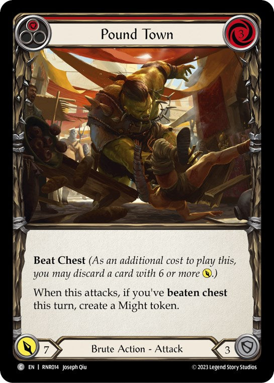 Pound Town (Red) [RNR014] (Rhinar Hero Deck) | Webway Games