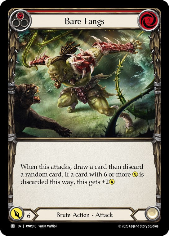 Bare Fangs (Red) [RNR010] (Rhinar Hero Deck) | Webway Games