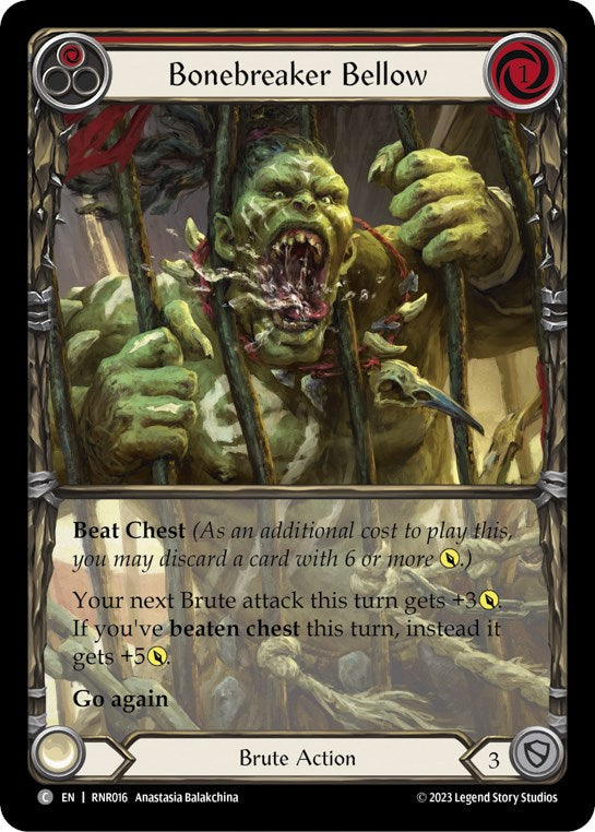 Bonebreaker Bellow (Red) [RNR016] (Rhinar Hero Deck) | Webway Games