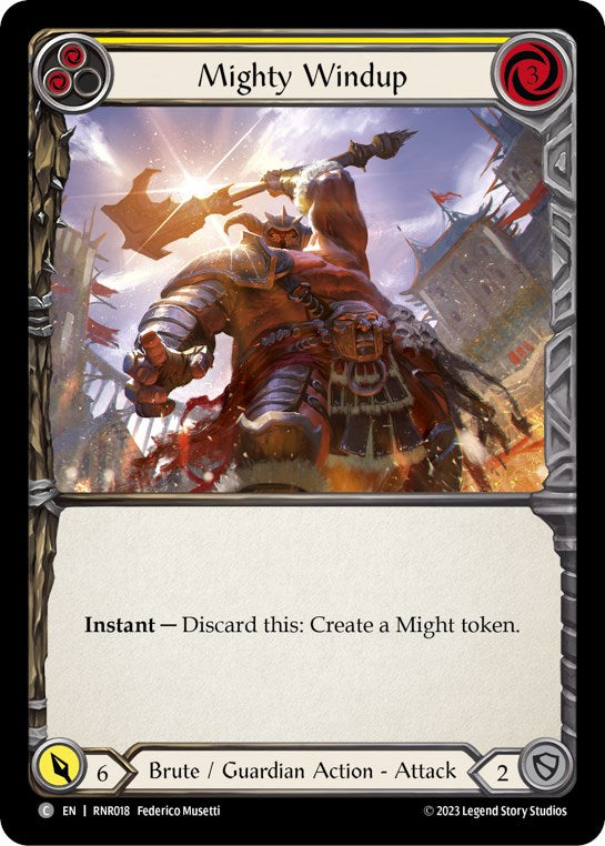 Mighty Windup (Yellow) [RNR018] (Rhinar Hero Deck) | Webway Games