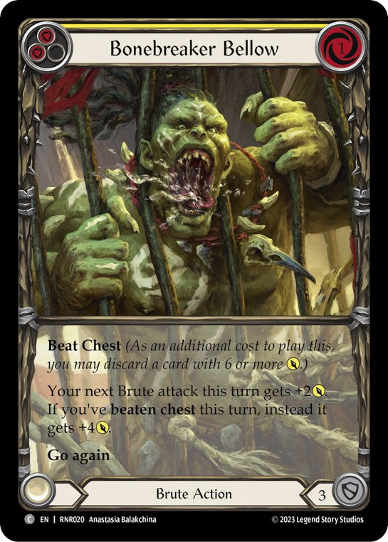 Bonebreaker Bellow (Yellow) [RNR020] (Rhinar Hero Deck) | Webway Games