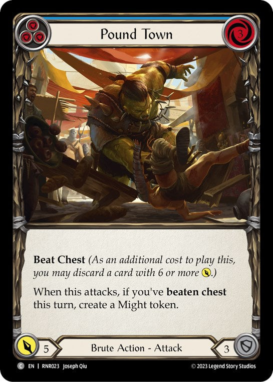 Pound Town (Blue) [RNR023] (Rhinar Hero Deck) | Webway Games