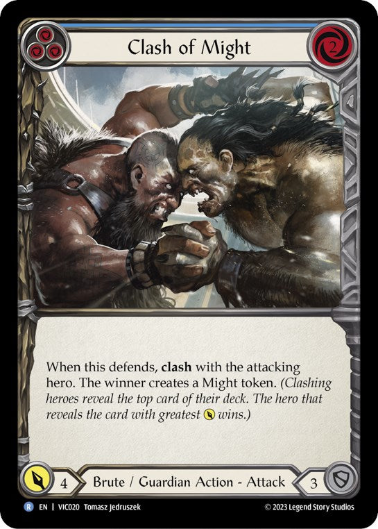 Clash of Might (Blue) [VIC020] (Heavy Hitters Victor Blitz Deck) | Webway Games