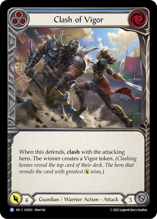 Clash of Vigor (Blue) [VIC021] (Heavy Hitters Victor Blitz Deck) | Webway Games