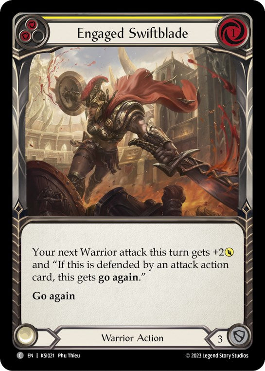 Engaged Swiftblade (Yellow) [KSI021] (Heavy Hitters Kassai Blitz Deck) | Webway Games