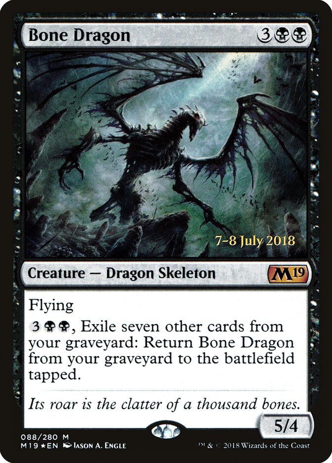 Bone Dragon  (Prerelease) [Core Set 2019 Prerelease Promos] | Webway Games