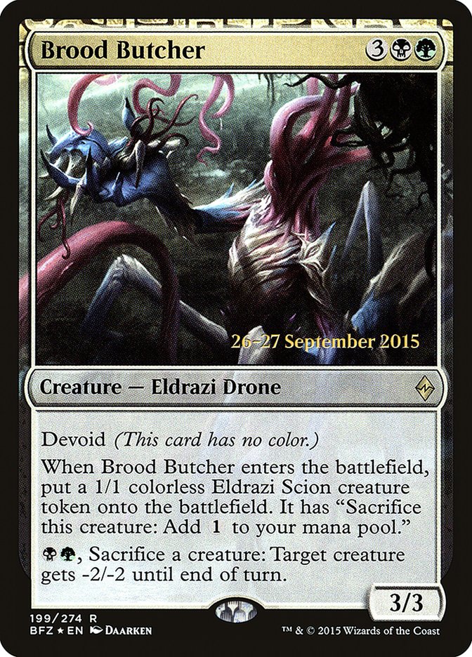 Brood Butcher  (Prerelease) [Battle for Zendikar Prerelease Promos] | Webway Games