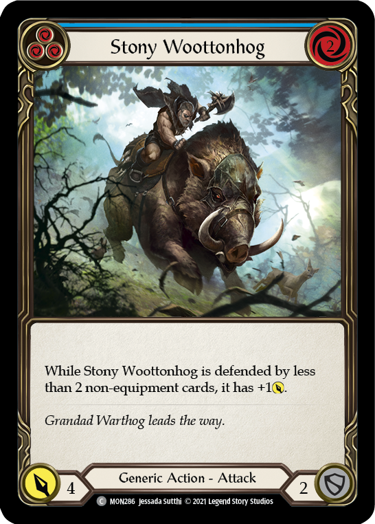 Stony Woottonhog (Blue) [MON286] 1st Edition Normal | Webway Games
