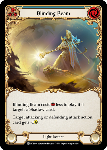 Blinding Beam (Blue) (Rainbow Foil) [MON086-RF] 1st Edition Rainbow Foil