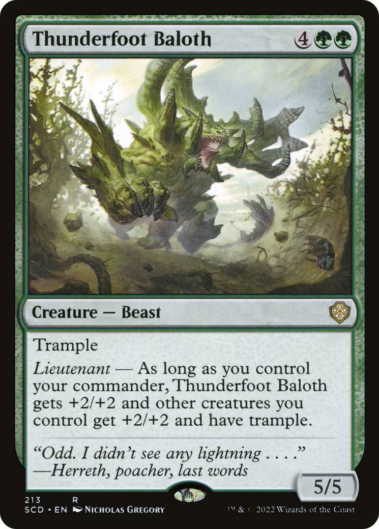 Thunderfoot Baloth [Starter Commander Decks] | Webway Games