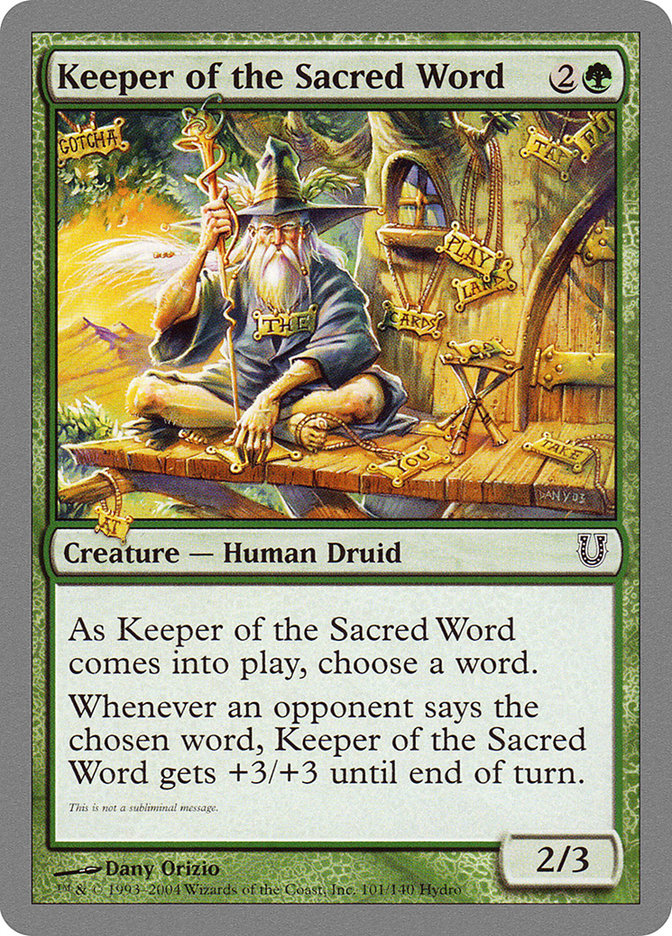 Keeper of the Sacred Word [Unhinged] | Webway Games
