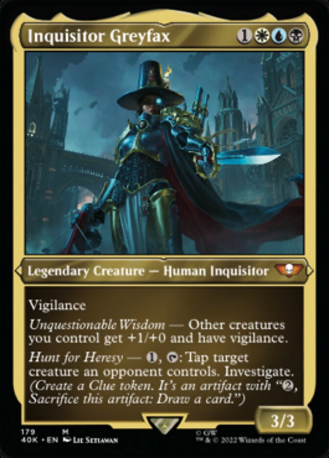 Inquisitor Greyfax (Display Commander) (Surge Foil) [Universes Beyond: Warhammer 40,000] | Webway Games