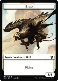 Bird (001) // Sculpture Double-sided Token [Commander 2019 Tokens] | Webway Games