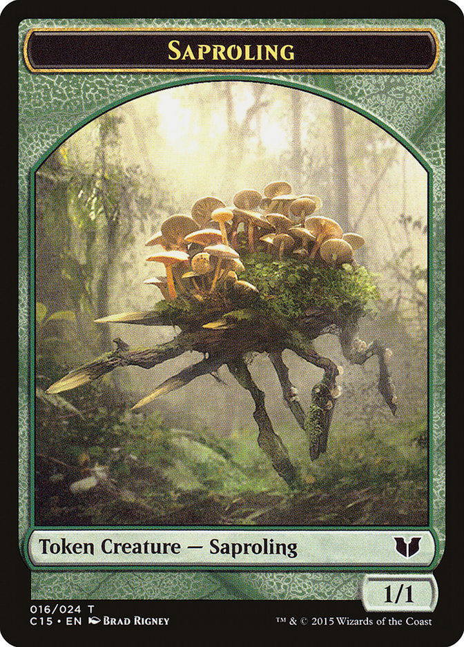 Elephant // Saproling Double-Sided Token [Commander 2015 Tokens] | Webway Games
