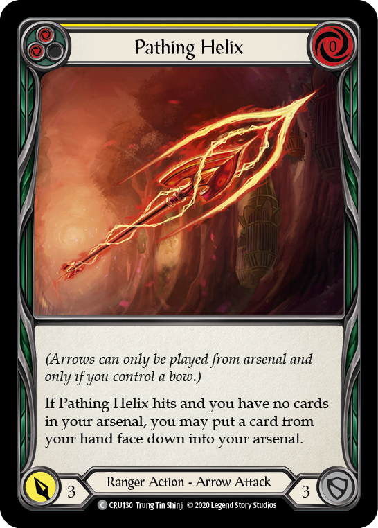 Pathing Helix (Yellow) [CRU130] 1st Edition Rainbow Foil | Webway Games