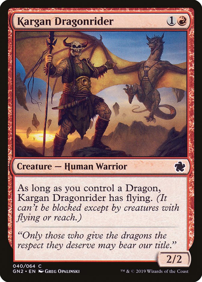 Kargan Dragonrider [Game Night 2019] | Webway Games