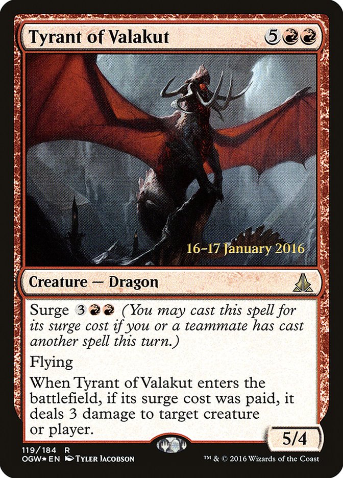 Tyrant of Valakut (Prerelease) [Oath of the Gatewatch Prerelease Promos] | Webway Games