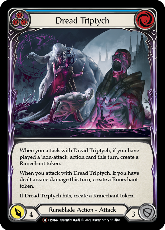 Dread Triptych (Rainbow Foil) [CRU142-RF] Unlimited Rainbow Foil