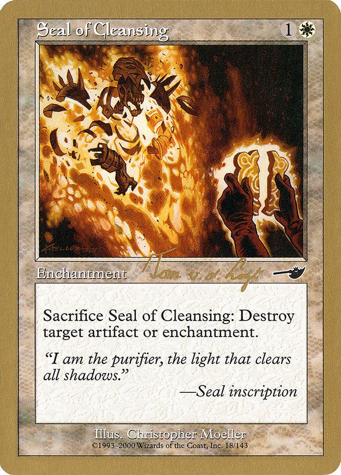 Seal of Cleansing (Tom van de Logt) [World Championship Decks 2000] | Webway Games
