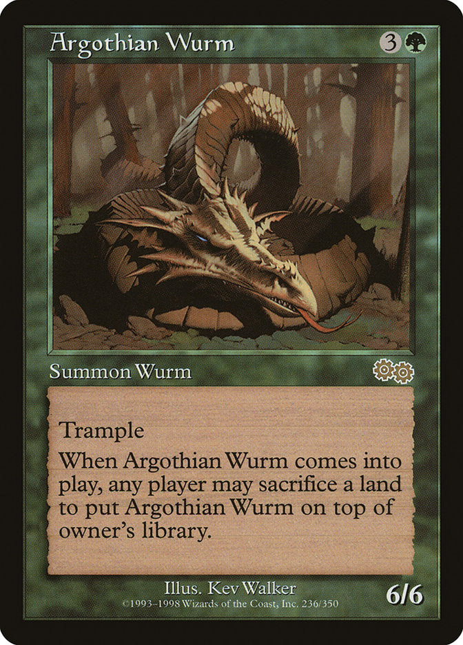 Argothian Wurm [Urza's Saga] | Webway Games