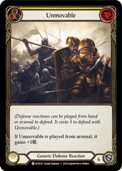 Unmovable (Yellow) [U-WTR213] (Welcome to Rathe Unlimited)  Unlimited Rainbow Foil | Webway Games