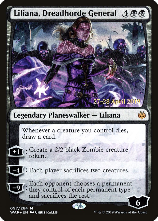 Liliana, Dreadhorde General  [War of the Spark Prerelease Promos] | Webway Games