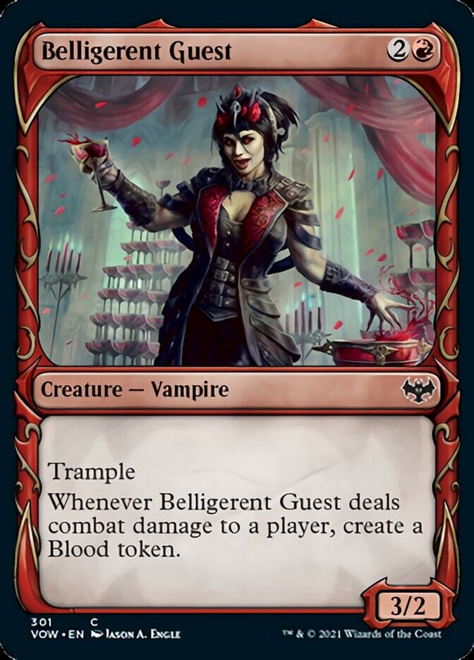 Belligerent Guest (Showcase Fang Frame) [Innistrad: Crimson Vow] | Webway Games