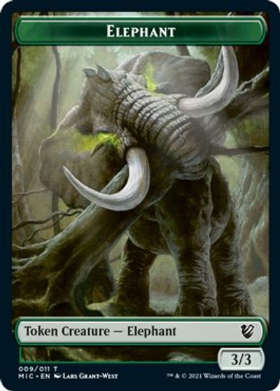 Elephant // Spirit Double-sided Token [Innistrad: Midnight Hunt Commander] | Webway Games