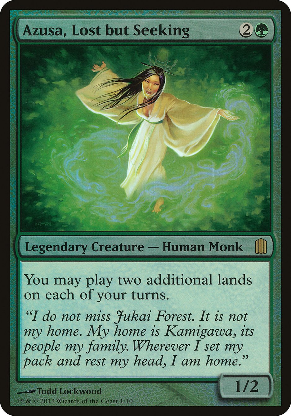 Azusa, Lost but Seeking (Commander's Arsenal) [Commander's Arsenal Oversized] | Webway Games