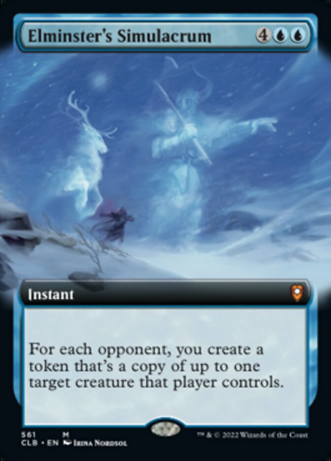 Elminster's Simulacrum (Extended Art) [Commander Legends: Battle for Baldur's Gate] | Webway Games
