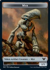 Myr // Pilot Double-sided Token [Kamigawa: Neon Dynasty Commander Tokens] | Webway Games